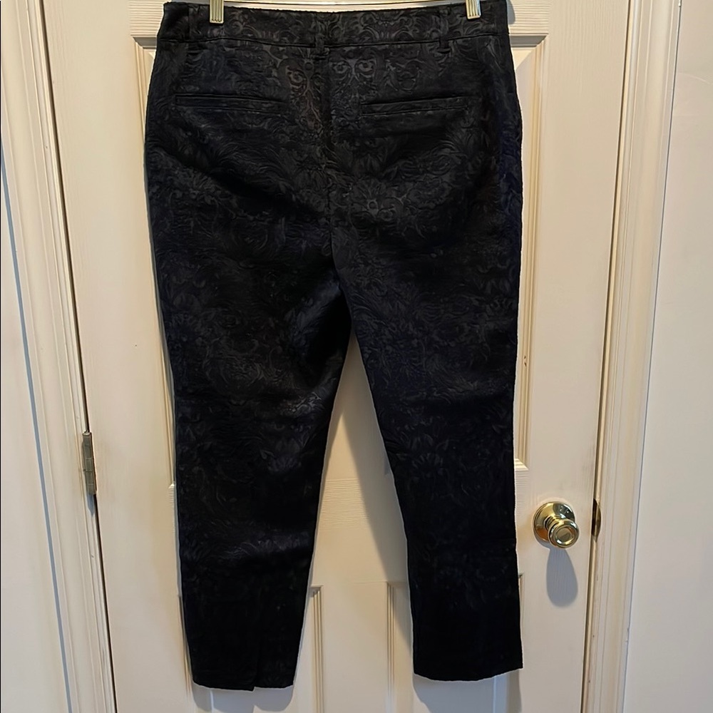 Chico's Elegant Black Textured Pants - Size 12 equals Chico’s size 2 - Picture 4 of 5